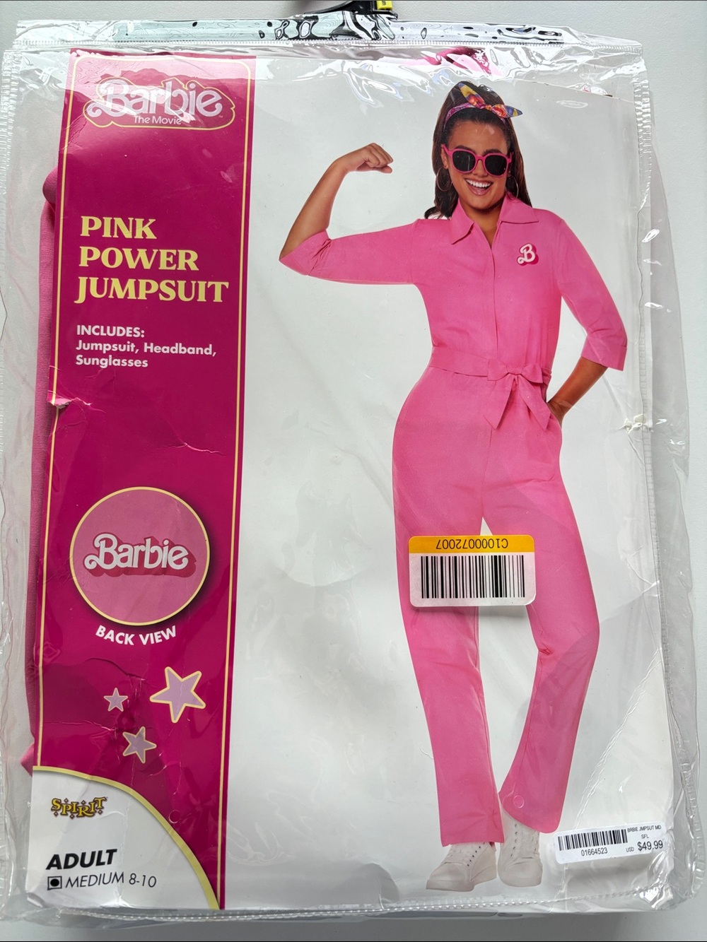 Spirit Barbie Pink Power Jumpsuit Costume with Matching Headband & Sunglasses